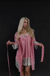 Nightwear robe set: PINK & LATTE