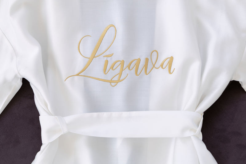Sieviešu halāts: WHITE Kimono "LĪGAVA"