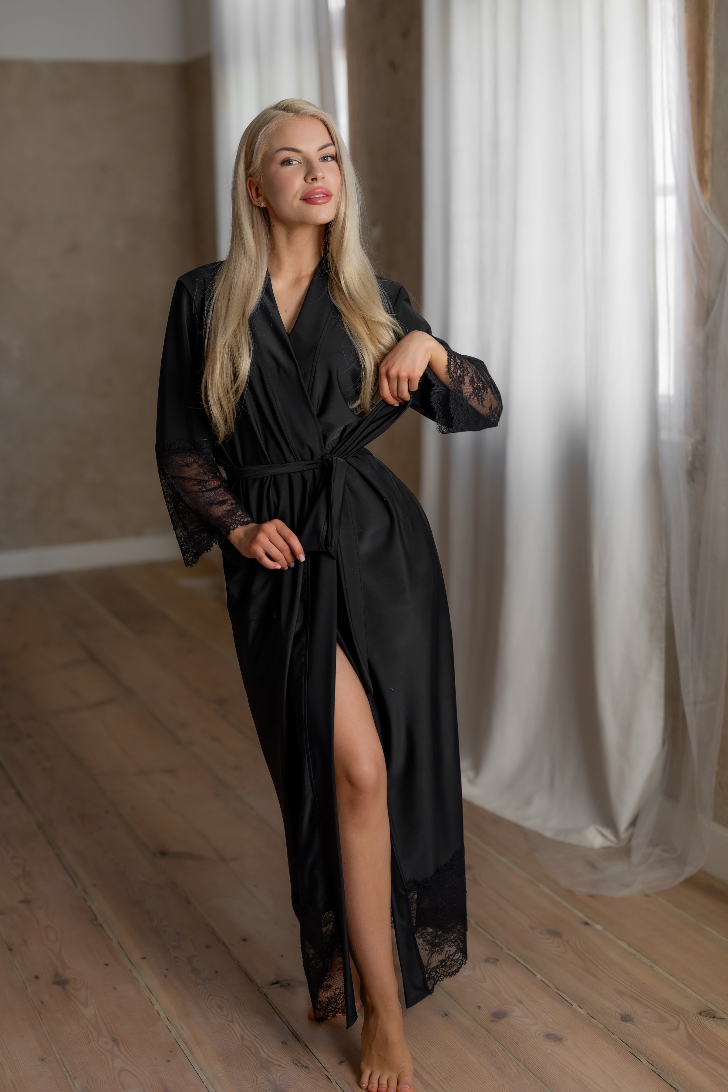 Sieviešu garais halāts: BLACK & BLACK Long