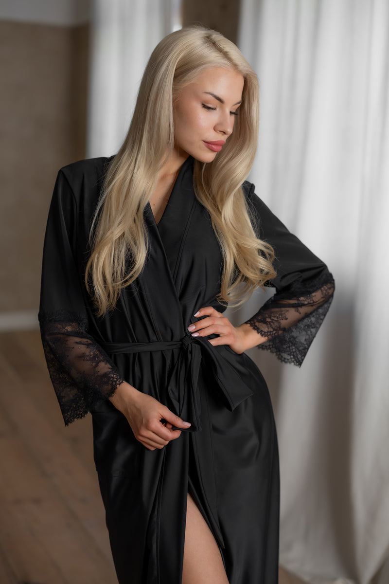 Sieviešu garais halāts: BLACK & BLACK Long