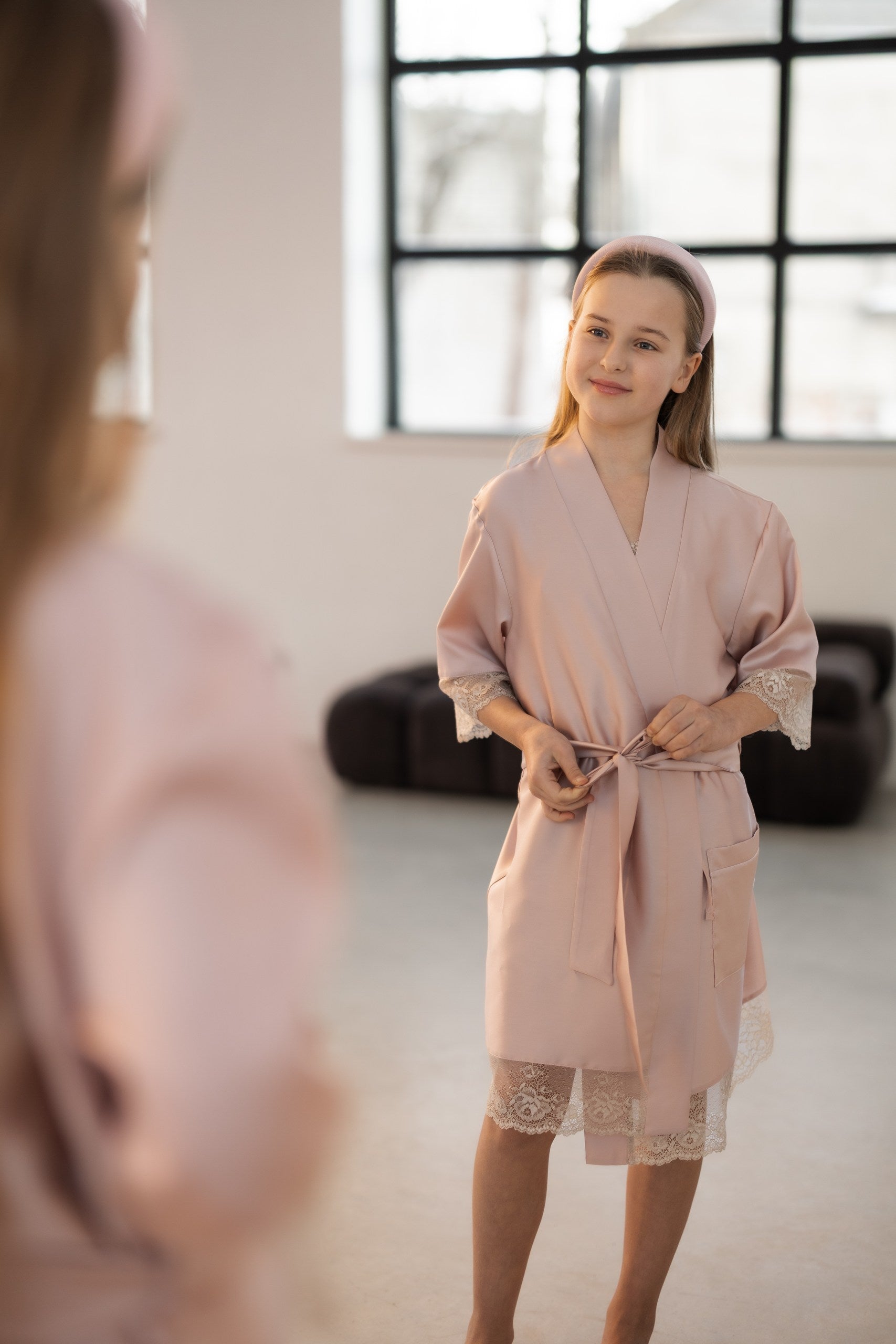 Bērnu halāts "SOFT PINK & LATTE"