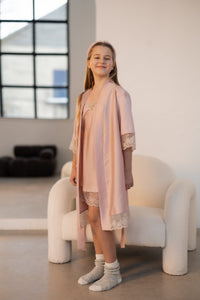 Bērnu halāts  "SOFT PINK & LATTE"