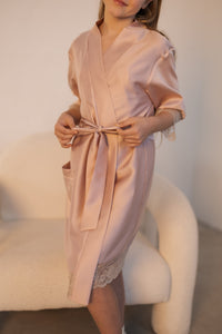 Bērnu halāts "SOFT PINK & LATTE"