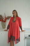 Nightwear robe set: RED & BROWN Roll