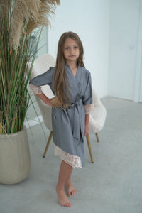 Kids robe "GRAY&CHAMPANGE"