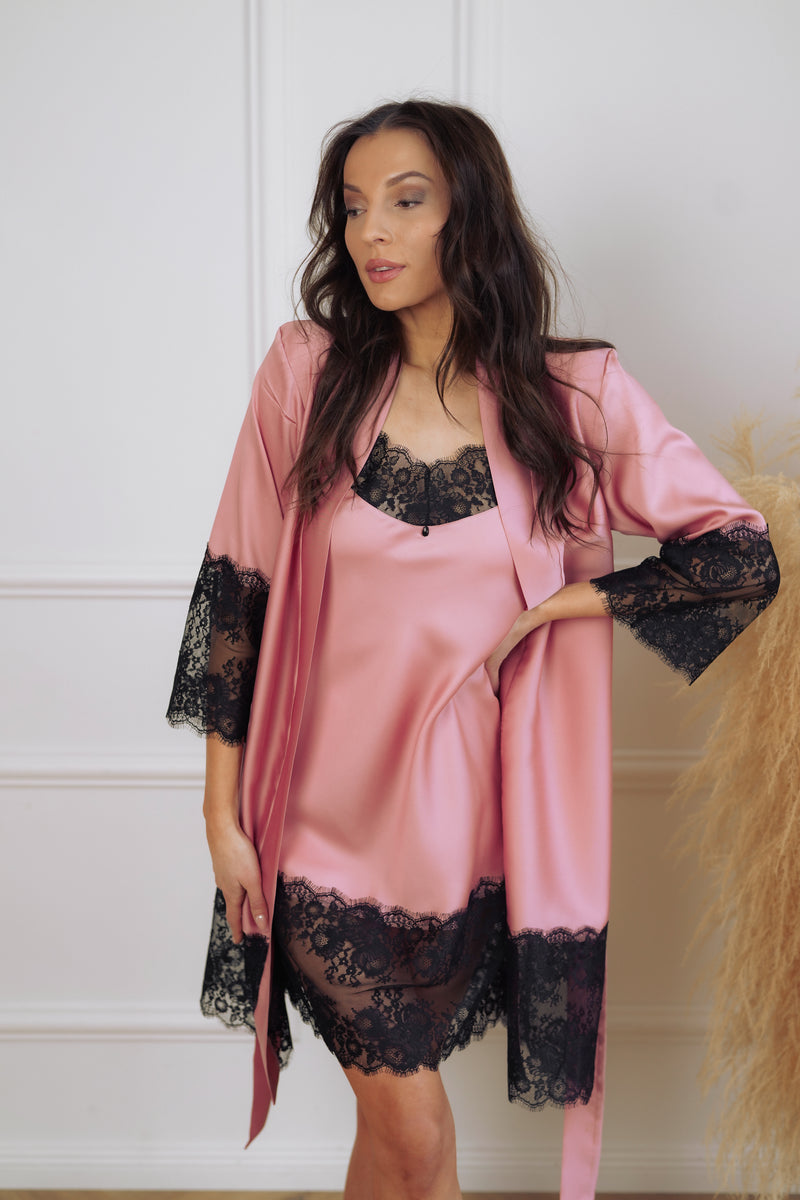 Nightwear robe set:  PINK & BLACK