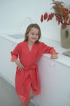 Kids robe: RED & RED