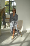 Nightwear robe set "GRAY&GRAY_long"