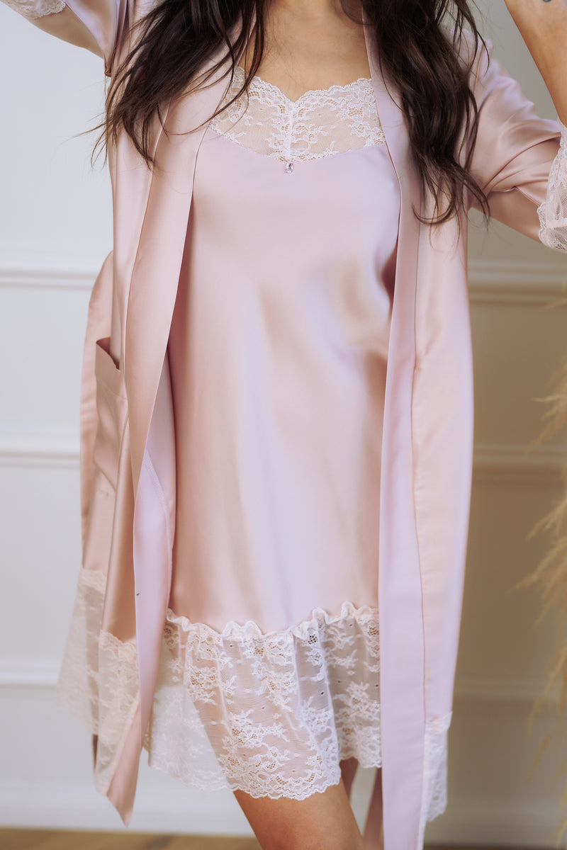 Nightwear robe set: SOFT PINK & LIGHT ROSA Roll