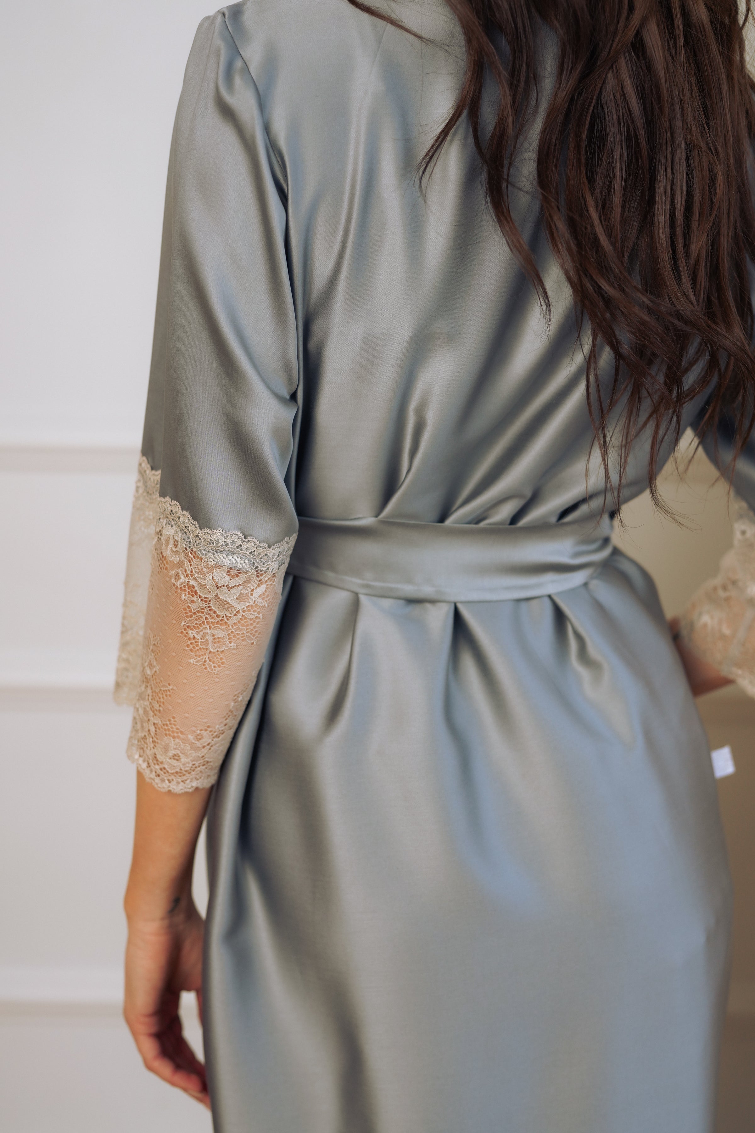 Sieviešu garais halāts "GRAY&LATTE long"