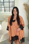 Nightwear robe set: BRONZA & BLACK