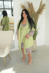 Nightwear robe set: GREEN & GRAY