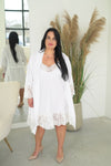 Nightwear robe set: WHITE & WHITE Roll