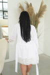 Nightwear robe set: WHITE & WHITE Roll