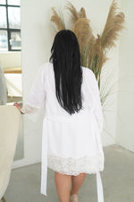 Nightwear robe set  "WHITE&WHITE_roll"