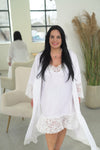 Nightwear robe set: WHITE & WHITE Long