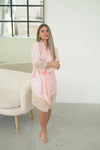 Women's robe: PINK & CHAMPAGNE