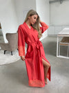 Women's long robe: RED & RED Long