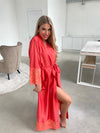 Women's long robe: RED & RED Long