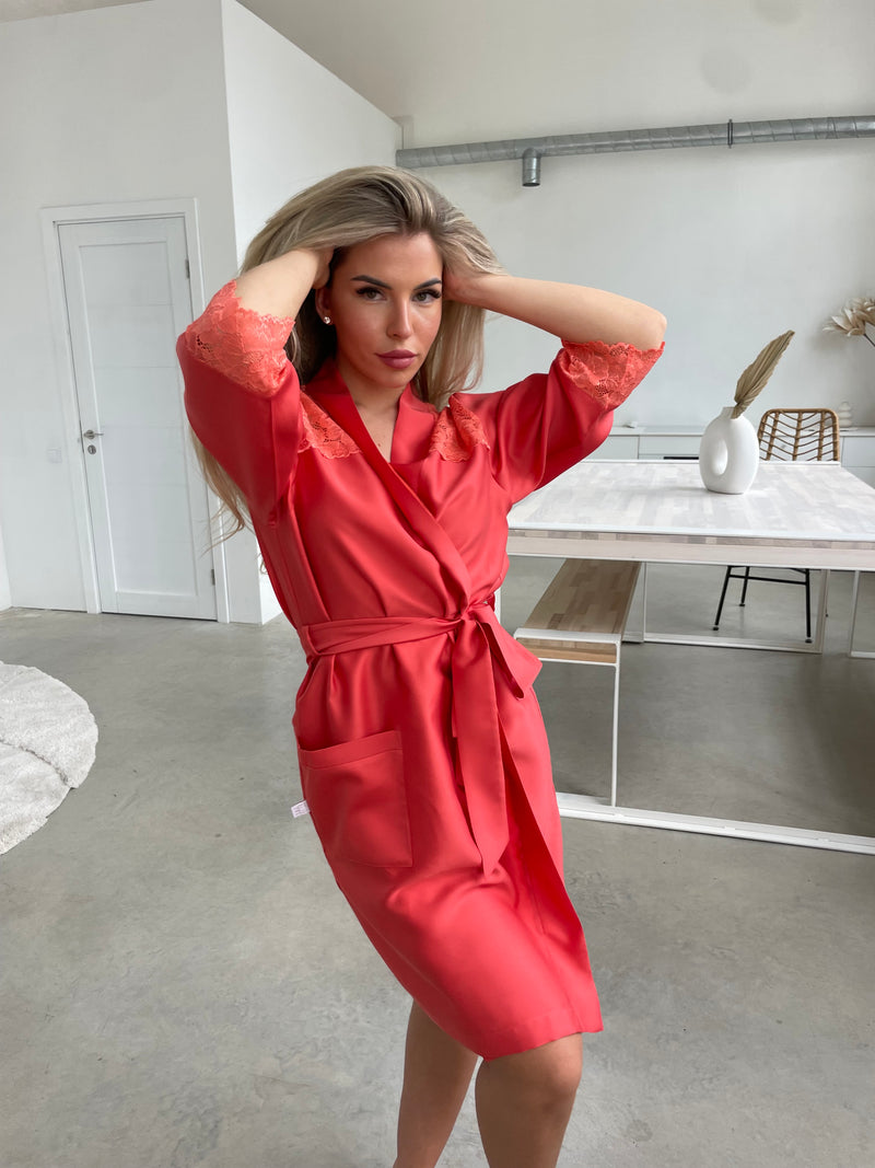 Women's robe: RED & RED Half