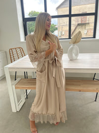 Women's long robe: LATTE & LATTE Roll Long