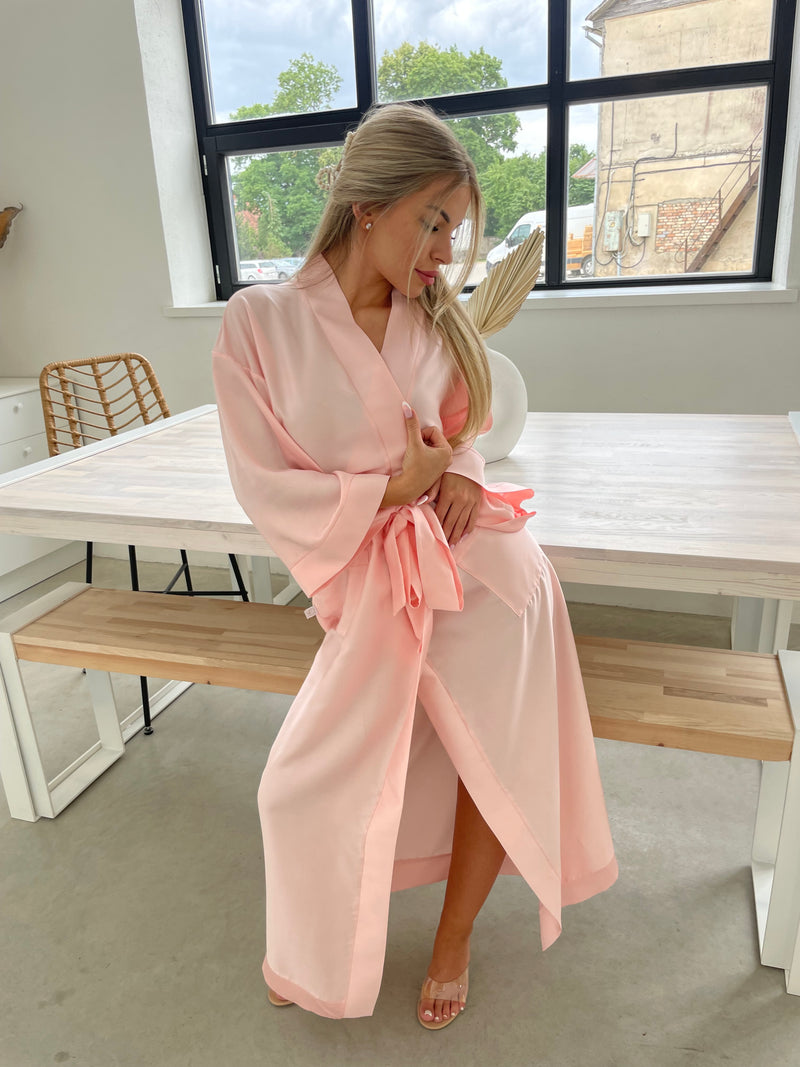 Sieviešu garais halāts: PINK KIMONO Long