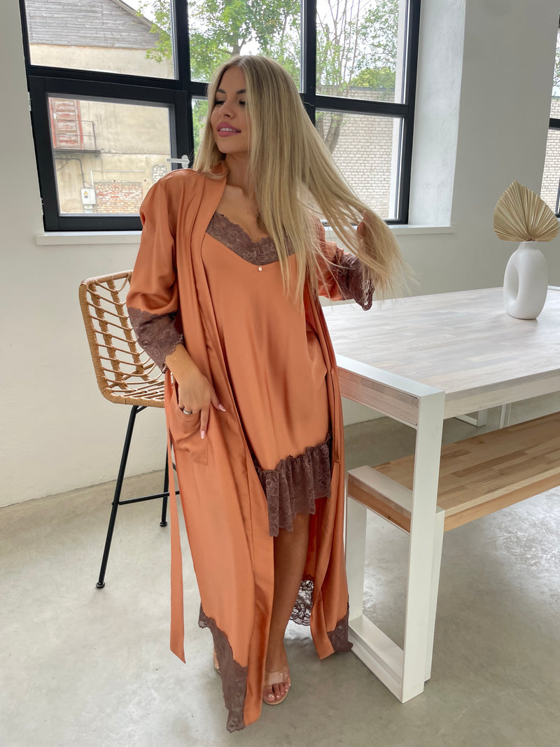 Nightwear robe set: BRONZA & BROWN Long