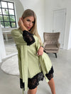 Nightwear robe set: GREEN & BLACK Roll