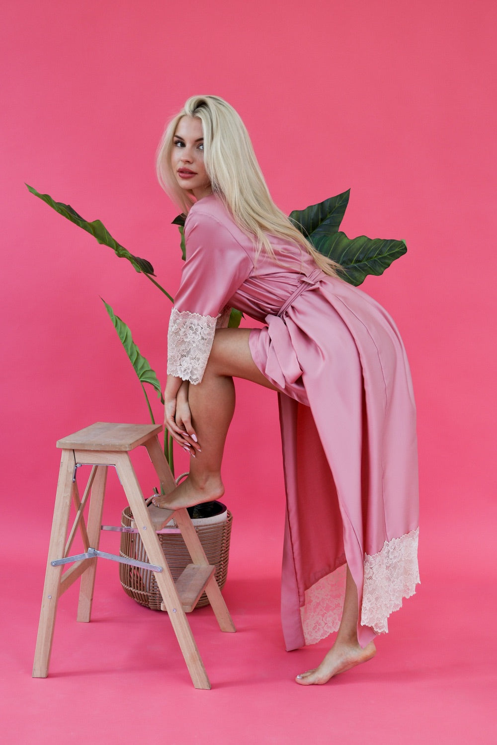 Sieviešu garais halāts: ROSA & LATTE  Long