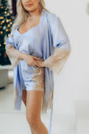 Nightwear robe set: BLUE & LIGHT CHAMPANGE
