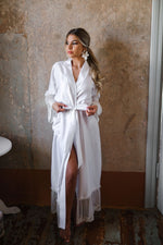 Women's long robe "LUXWHITE_WHITE_long"