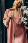 Nightwear robe set: OPALINE (pink&pink)
