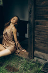 Nightwear robe set: MOONLACE (brown&brown)