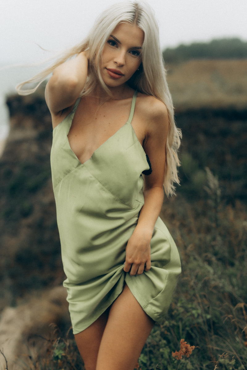 Women's nightgown: REVIERIE (green&black)