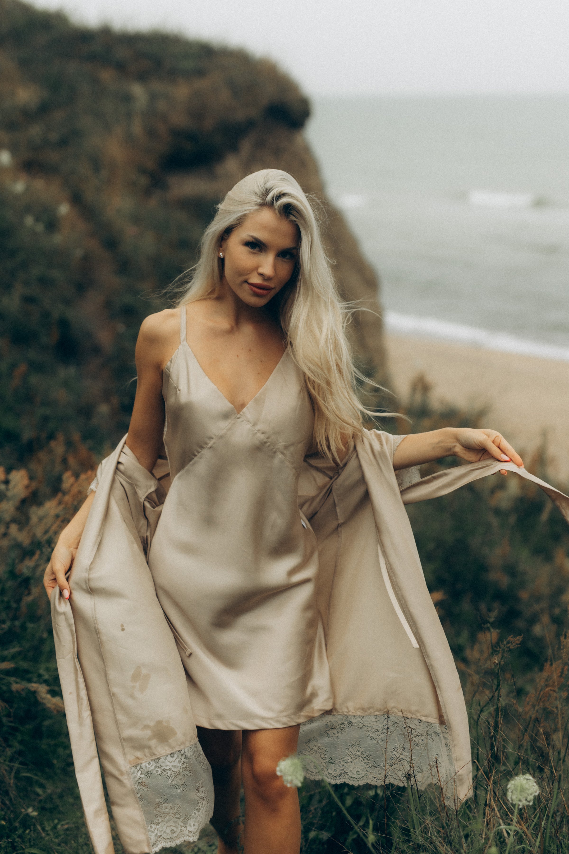 Nightwear robe set: NOLANI (latte&latte)