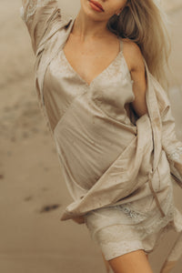 Nightwear robe set: NOLANI (latte&latte)