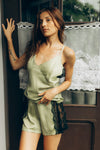 Women's pajama: SERENA (green&black)