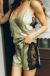 Women's pajama: SERENA (green&black)