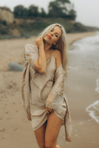 Nightwear robe set: NOLANI (latte&latte)