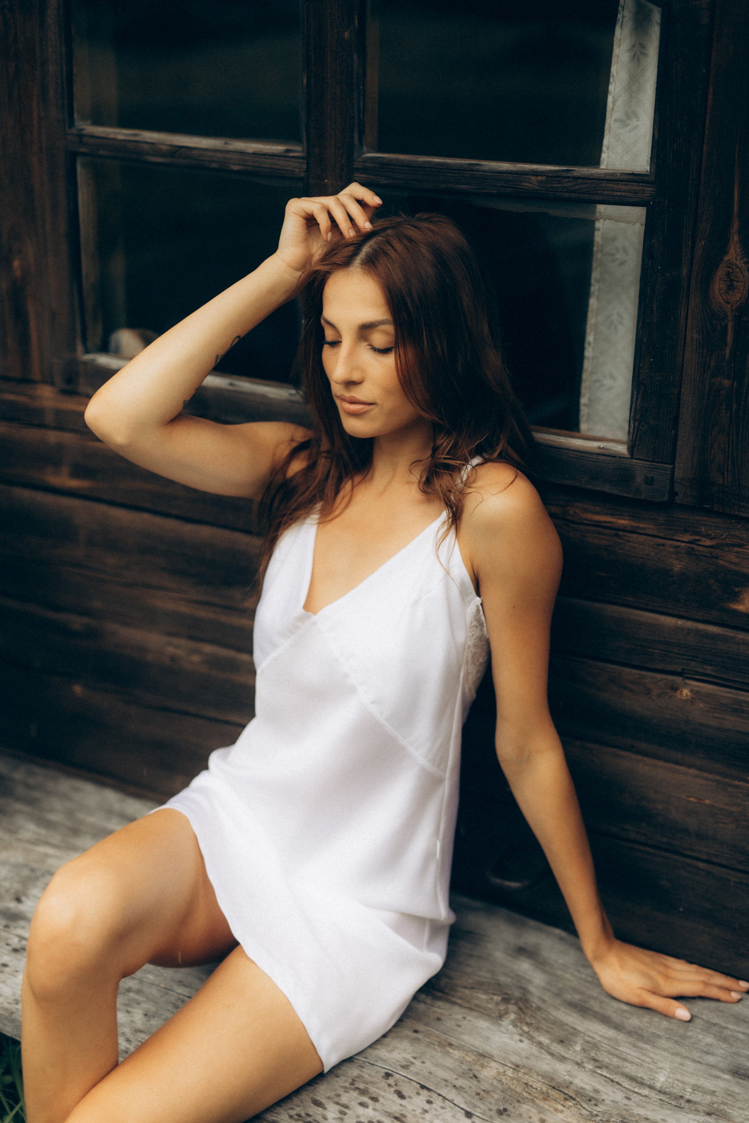 Naktsveļas komplekts: HEART pink with black feathers (long)