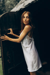 Women's nightgown: ELISE (white&white)