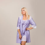 WOMEN’S PAJAMA “PURPLE&WHITE”