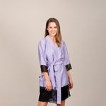 Women's robe "PURPLE&BLACK_half"