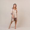 Nightwear robe set BEIGE&BEIGE_ROLL- Nightwear: robe and pajana