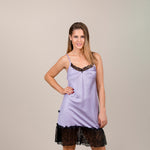 Women's nightgown "PURPLE&BLACKscrolls_ROLL"-ZIGZAG FACTORY SLEAPWEAR, nightie