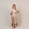 Women's long robe "BEIGE&BEIGE_ROLL" ZIGZAGFACTORY WEDDING DRESS