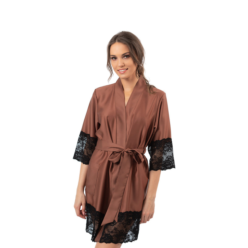 Women's robe “BROWN&BLACK_full”