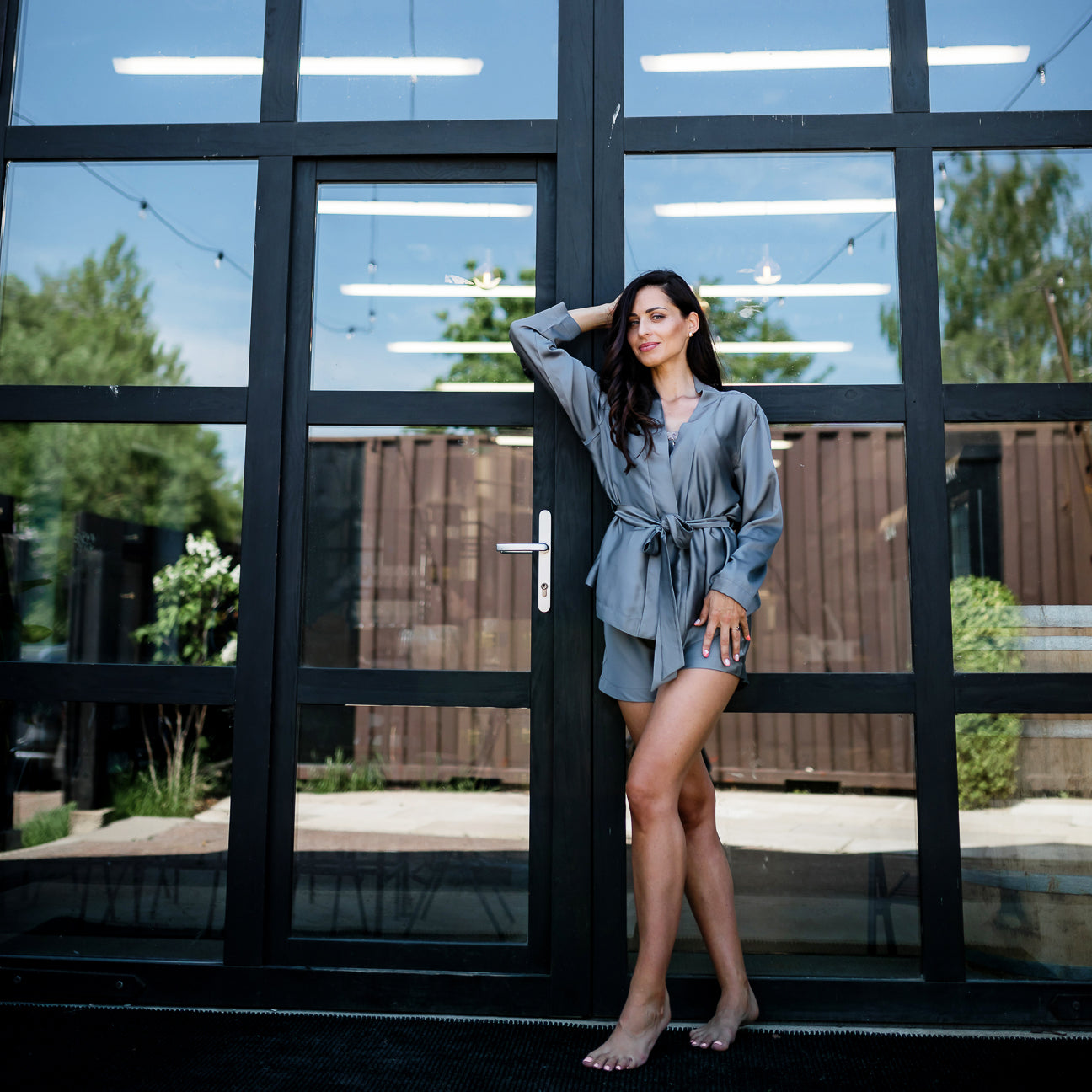 WOMEN’S PAJAMA “GRAY” longsleeve set